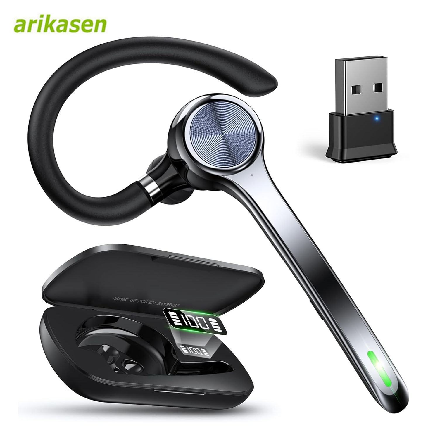 Open Ear Air Conduction Headphones - Headset Nirkabel Headset Bluetooth Satu Telinga