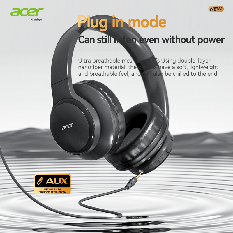 Headset Bluetooth Nirkabel Ace - Anc Wireless Over Ear Headphones ulasan dan harga