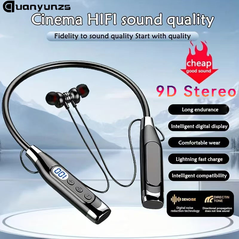 Headphone nirkabel Stereo seja - Magnetic Neckband Sports Earphones ulasan dan harga
