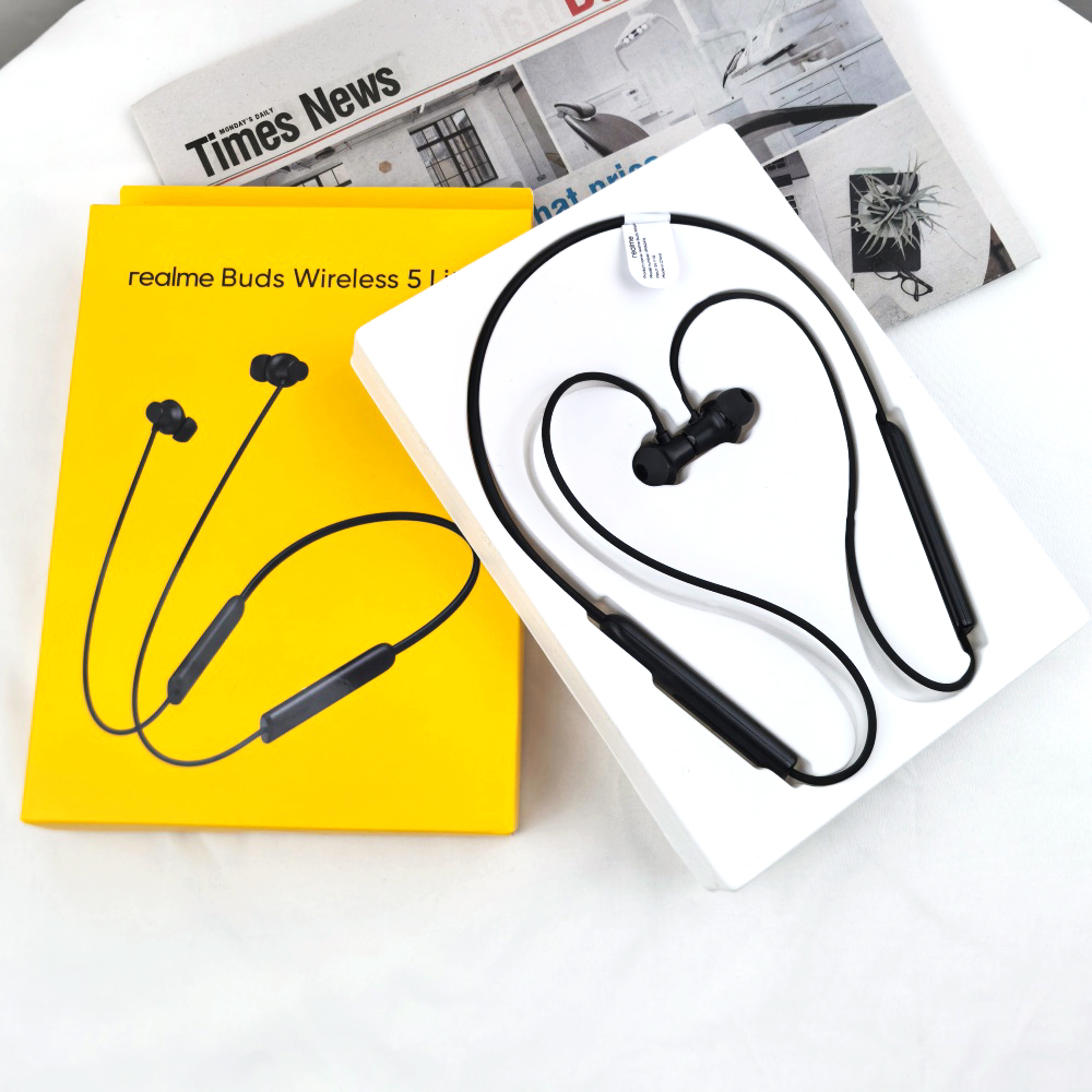 Realme Buds Wireless 5 Lite, E - Magnetic Neckband Sports Earphones ulasan dan harga