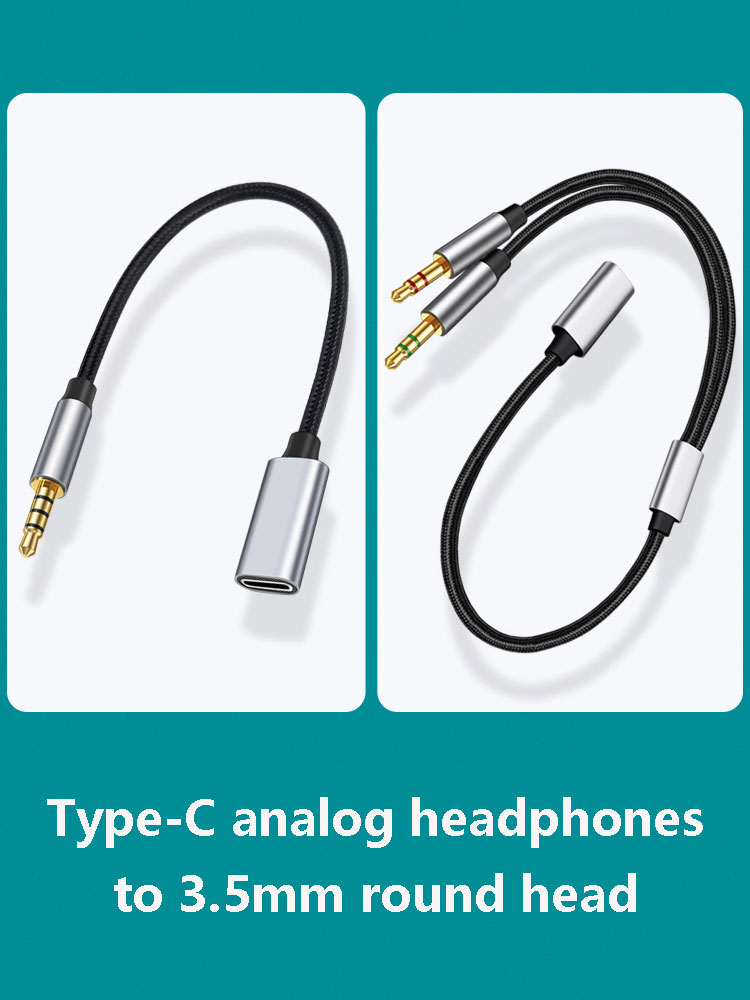 Adaptor Audio tipe-c Aux 3.5mm - Type C Wired Earphones With Mic ulasan dan harga