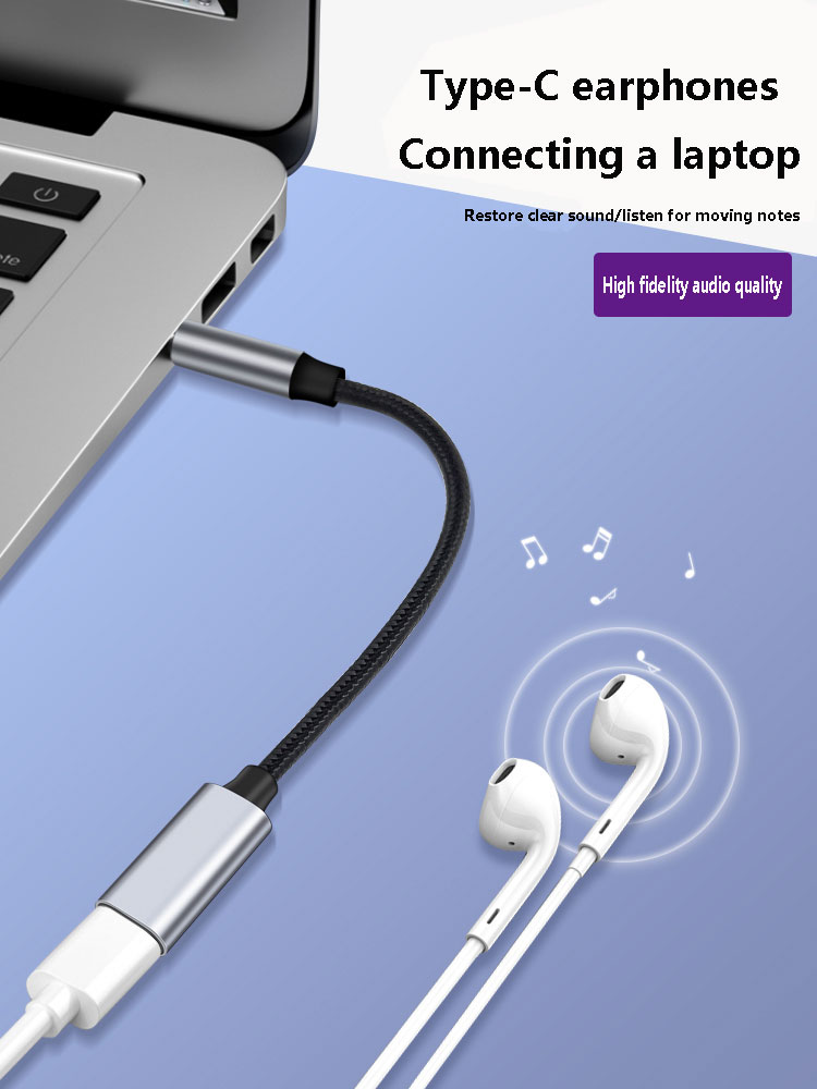 Adaptor Audio tipe-c Aux 3.5mm - Type C Wired Earphones With Mic ulasan dan harga