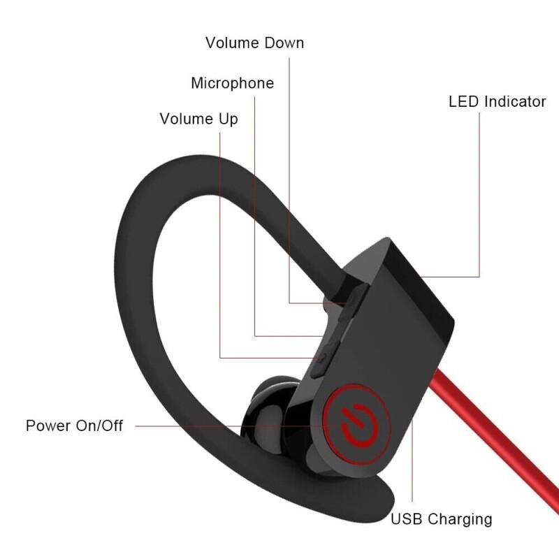 Earphone nirkabel Bluetooth 5. - Magnetic Neckband Sports Earphones ulasan dan harga