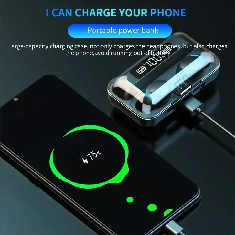 Headphone Bluetooth F9 Terbaru - Tws Earbuds Bluetooth 5.3 ulasan dan harga